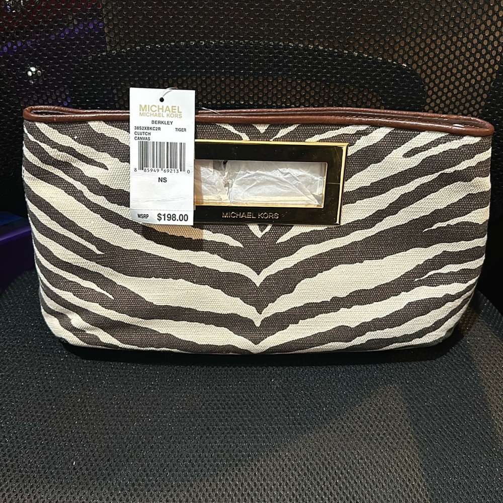 Michael Kors Berkeley Tiger clutch - new with tags